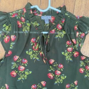 J Crew Ruffle Sleeve Tank